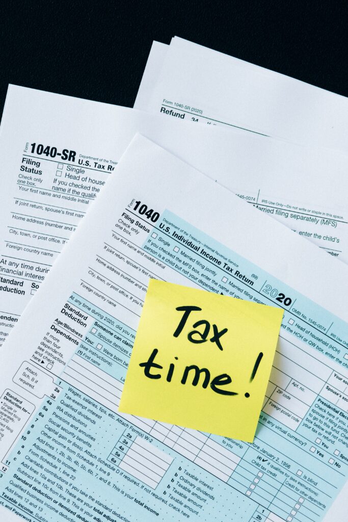 tax form paperwork documents